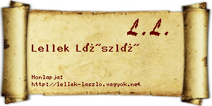 Lellek László névjegykártya