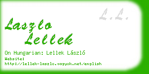 laszlo lellek business card